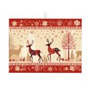 Christmas Elk Pattern Dish Drying Mats for Kitchen Counter Reversible