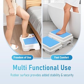 Wefaner Bath Shower Step,Stackable Bathtub Non Slip Safety Step Stool, Indoor/Outdoor Handicap Wideing Hands Free Platform Medical Portable Stack-Able, for High Beds, Kitchens,Bathroom