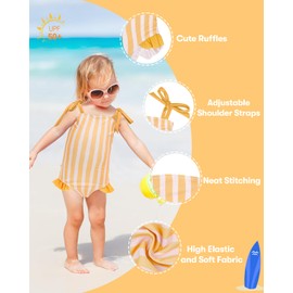 babygoal Toddler Girl Swimsuit One Piece, Baby Swimwear Summer Beach Bathing Suit 4-5T, YZT02-4-5T-B
