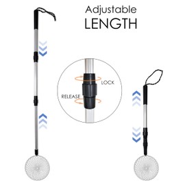 QMARK Sand Sifter Set with Travel Bag, Telescopic Beach Shell Scoop, 15-30 Inch Adjustable Shovels, 2 Pack