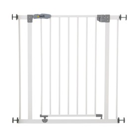 Hauck Open N Stop Pressure Fit Baby and Pet Safety Gate, Accommodates 29 to 31" Wide Home Doorway, Stairway, or Hallway, White