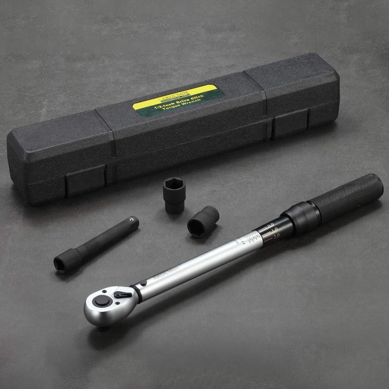 ARUCMIN 1/2-Inch Drive Click Torque Wrench (10-150 ft.-lb./13.6-203.3 Nm) Dual-Direction