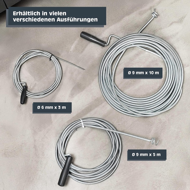 HELPMATE Pipe Cleaning Spiral Diameter 6 mm - 3 m