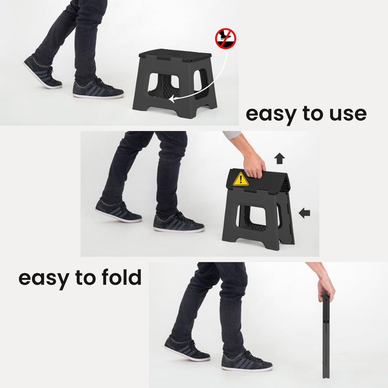 Vigar Compact Step Stool Foldable, 9-inch Step Stools for Adults