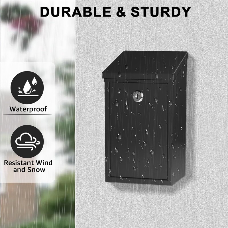 Metal Suggestion Box Donation Box with Slot Drop Box with