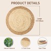 10PC 15-inch Large Round Hand-Woven Natural Placemats | Boho Rustic