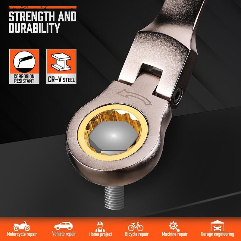 HORUSDY Flex-Head Ratcheting Wrench Set | Metric and SAE |