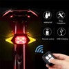 Wireless Remote Control Rear Tail Light USB Charging Bike Turn