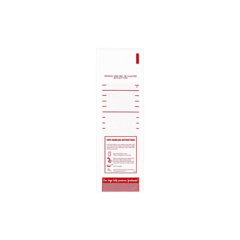 MAINCA Ground Beef Freezer Bags - 2 Lb. Size, Disposable,