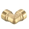 sourcing map Brass Elbow Pipe Fitting 90 Degree 3/8 PT
