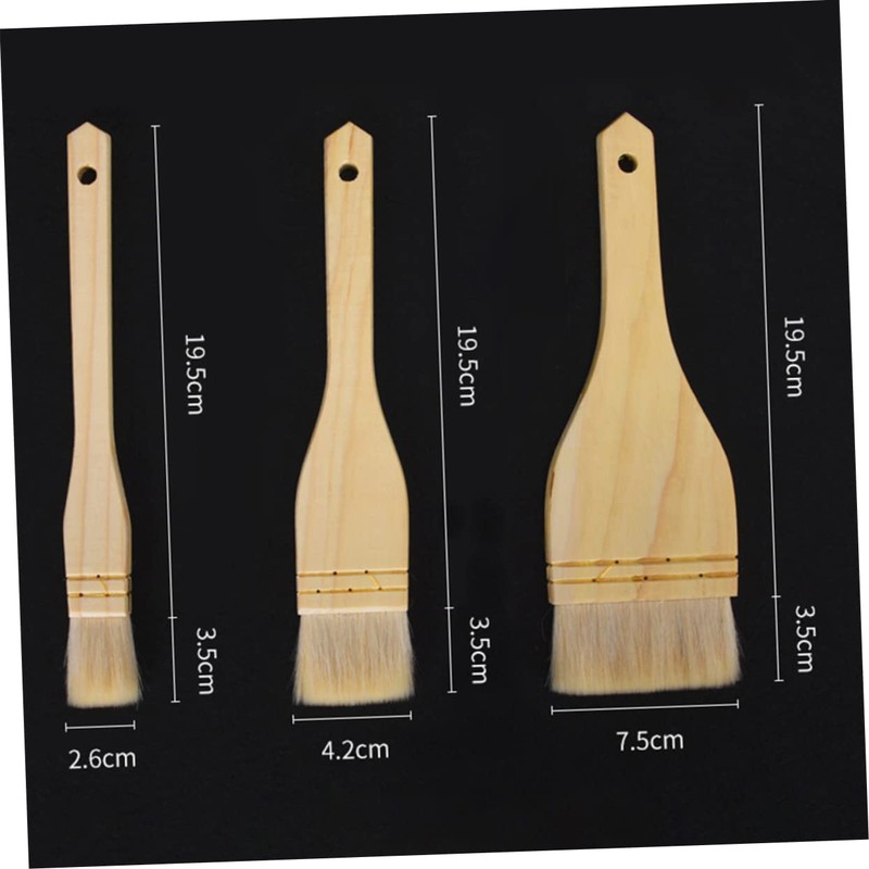 Abaodam 3Pcs Multi Use Woolen Brush for BBQ Baking Versatile