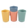 Zfseyuh Pack of 4 Unbreakable Drinking Cups with Handle, Plastic