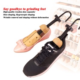 LINONI Shoe Stretcher Shoe Stretcher for Men and Women Adjustable Length and Width Shoe Stretcher, Natural, m(7~12)