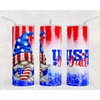 Patriotic Gnomes Tumbler Sublimation Prints-Ready To Press Prints Bundle