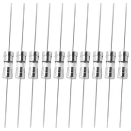 winova Fast Blow Glass Fuse Fuses Fast Blow Glass 250V 2A Axial Lead Radial Lead with Fuse, Pack of 10