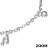 My Daily Styles Stainless Steel Silver-Tone Music Musical Clef Adjustable
