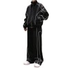 D.IIZOO E1230C Men's Zip-up Blouson Jersey Top and Bottom Set,