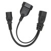 IEC320 C14 to C13 and EU Power Cord Y Splitter