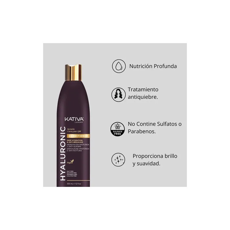 Kativa Hyaluronic Acondicionador Hidratación Profunda