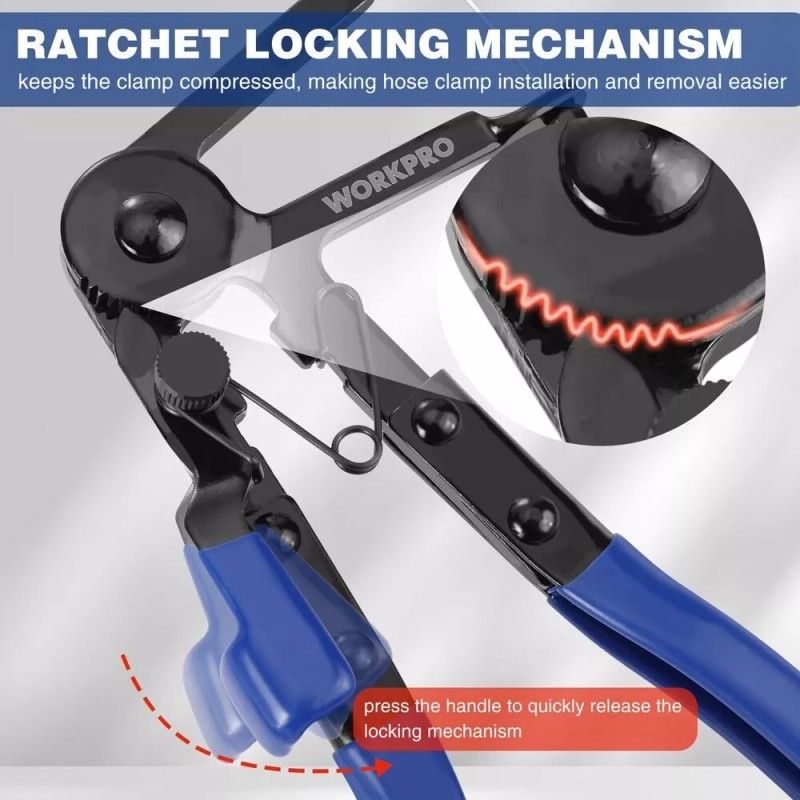 WORKPRO 27" Flexible Hose Clamp Plier Spring Plier Automotive Clamp