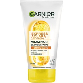 Garnier Gel Limpiador Facial Tono Uniforme con Vitamina C Express Aclara 150ml, 170 grams, 150 mililitro, 1