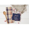 DII Kitchen Set, Cotton Potholder 8x9 inches and Plaid Dishtowel