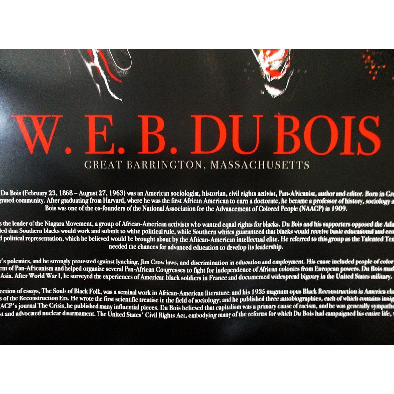 777 Tri-Seven Entertainment W.E.B. Dubois Poster with Bio Print African