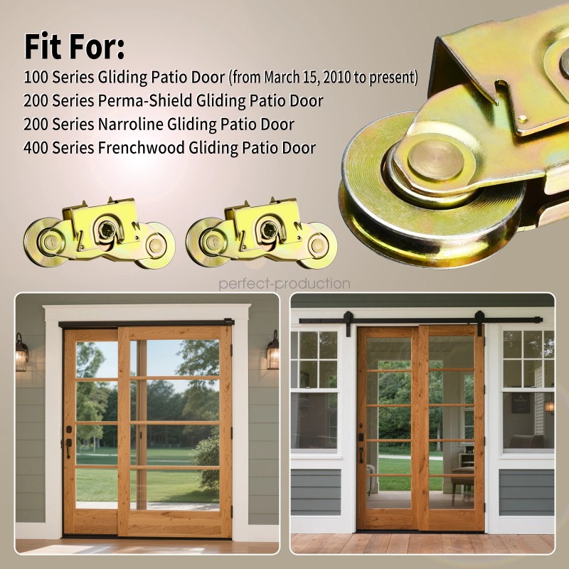 For Andersen 2pc Patio Door Tandem Roller For Andersen 1-1/4"