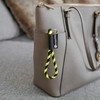 Mia Mai Tubular Lanyard (Yellow/Black, 15 cm), Key Ring Keyring