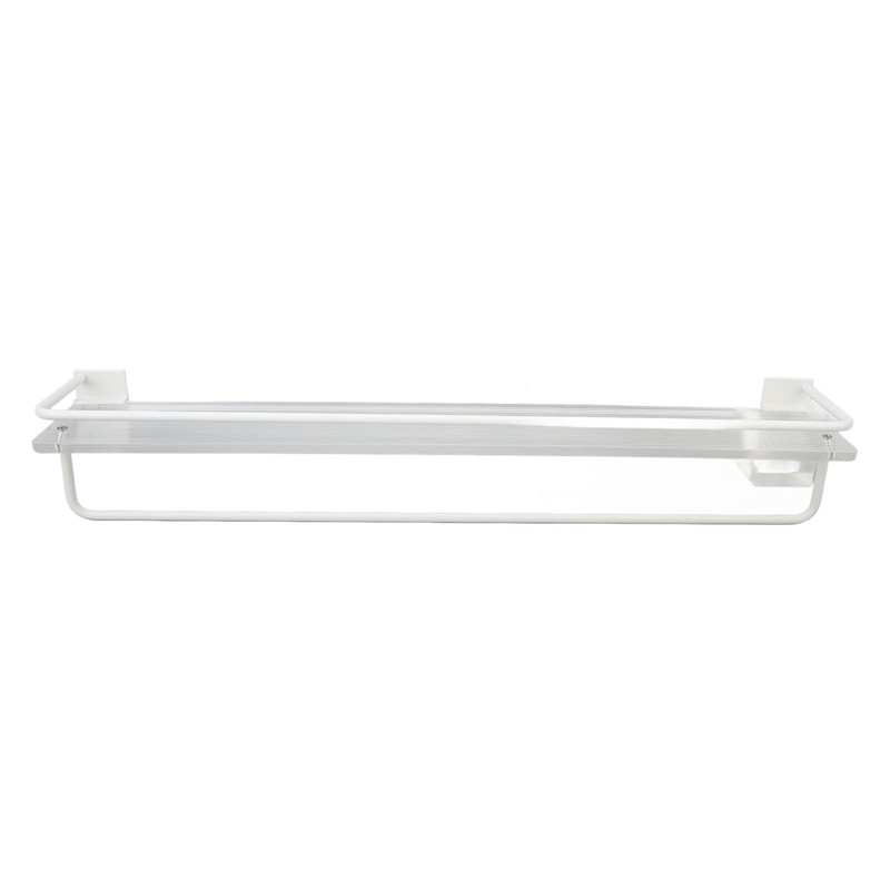 60cm Bathroom Wall Mounted Storage Shelf Punch Free Wall Mounted