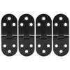 AUNMAS 4Pcs Flip Hinge, 80 * 30 * 2.2mm Zinc