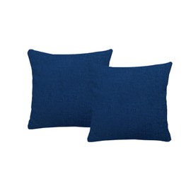 Dark blue throw pillows Decorative pillowcase Cushion Cover Square 65x65 cm , for Tent Park Garden Throw Pillow Case Outside Bench Sofa Furniture Patio Couch Balcony Sofa Living Room, 26"x26" Set of 2