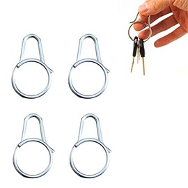 4 x Key Rings Key Rings Round Key Chain Ring Connectors Key Chain Loops Small Metal Split Rings for Home Key Organization