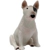 Sandicast SS19401 Small Size White Bull Terrier Sculpture, Sitting