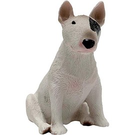 Sandicast SS19401 Small Size White Bull Terrier Sculpture, Sitting