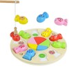 Wooden Magnetic Fishing Game Toys with Tangram Puzzles for Kids