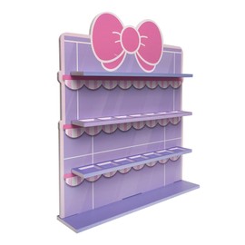 AUFGELD Display Shelf Compatible with Funko Bitty Kitty Series, Kitty Bow Design Organizer for Bitty Pop, Wallmountable Cute Bow Shape, Displays 31 Bitty Pops