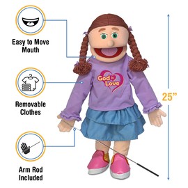 25" God is Love, Peach Girl, Full Body, Christian Ministry Puppet