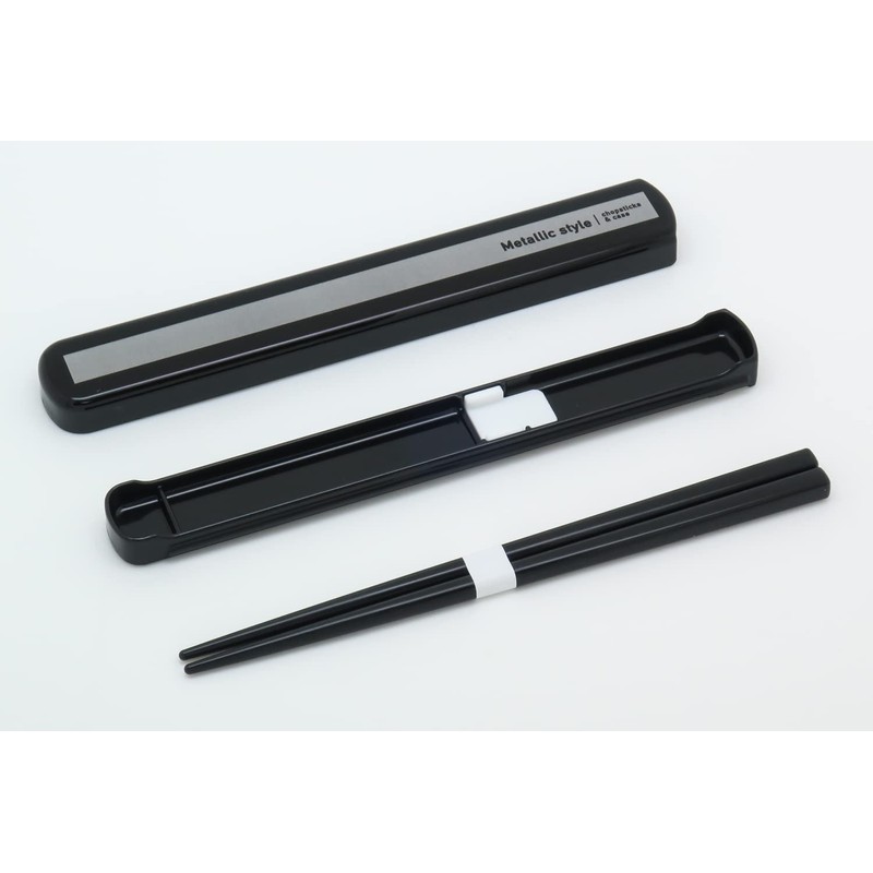 OSK HS-16 Bento Chopsticks & Cutlery Metallic Style Pull Lid
