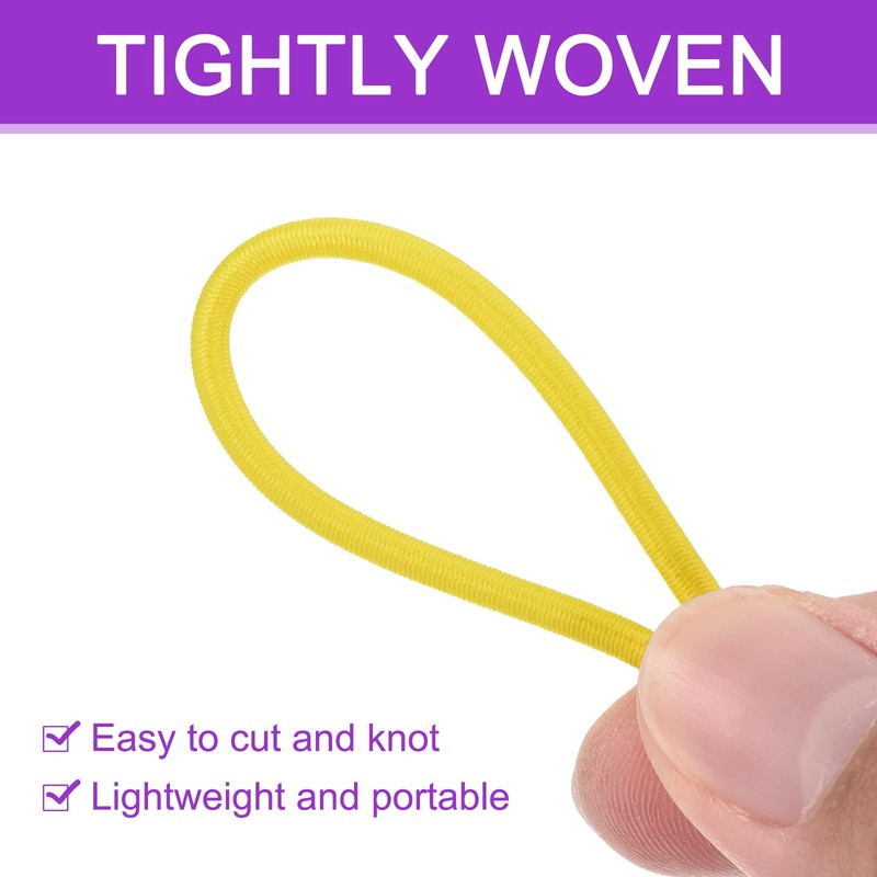 DMiotech 3mm Shock Cord, 3 M Yellow Bungee Cord Tent