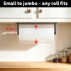 Jesginboo Under Cabinet Paper Towel Holder, Adhesive or Screw, Matte