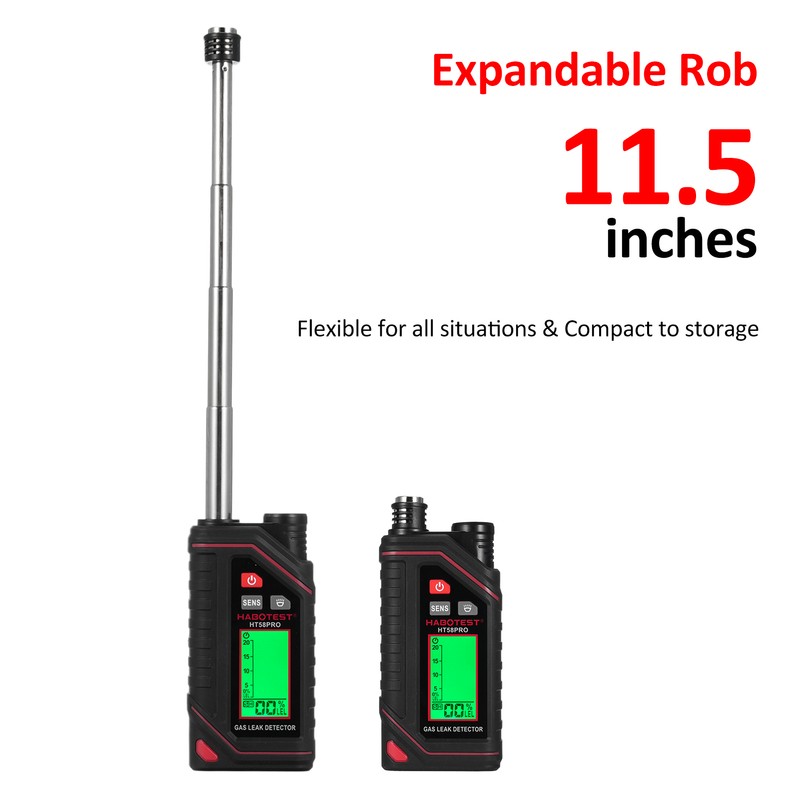 HABOTEST HT58PRO Rechargeable Natural Gas Detector Gas Leak Detector with