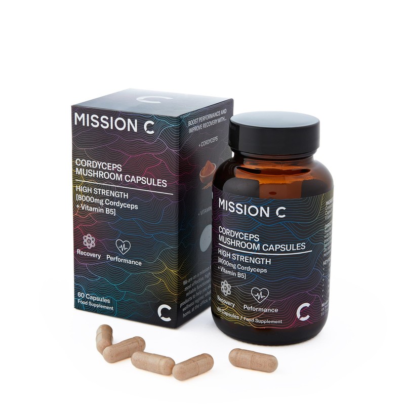 Mission C Cordyceps Mushroom 8000mg with Vitamin B5 Capsules