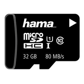 microSDHC 32GB Class 10 UHS-I 80MB/s + Adapter/Mobile