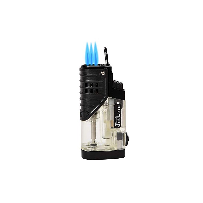 Lighter Triple Flame Torch Jetline Patriot Features a Cigar Punch-