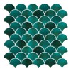 VEELIKE Green Fish Scale Wall Tiles 3D Dark Green Sector