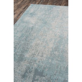 Momeni Genevieve Collection Area Rug, 2'3" x 7'6" Runner, Light Blue