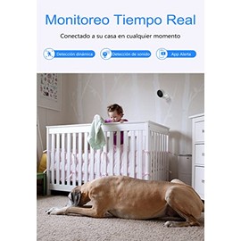 M4 Camara de Seguridad Interior, EASYTAO 4MP Cámara WiFi Alexa, Visión Nocturna, Detección de Movimiento y Sonido, Cámara IP Inteligente Funciona con 