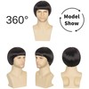 60s 70s Retro Black Bowl Cut Wig for Men Funny