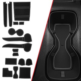 CupHolderHero Compatible with Nissan Frontier Accessories 2005-2024 Premium Custom Interior Non Slip Anti Dust Cup Holder Inserts, Center Console Liner Mats, Door Pocket Liners18pc Set (Gray Trim)